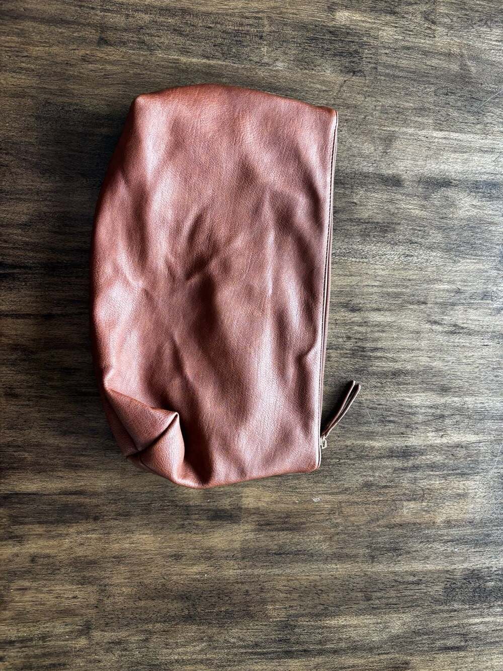 Sasha + Sofi Clutch Bag Rose Gold Faux Leather